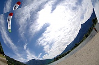 Fish-eye : Learning to handle the kite on the shore